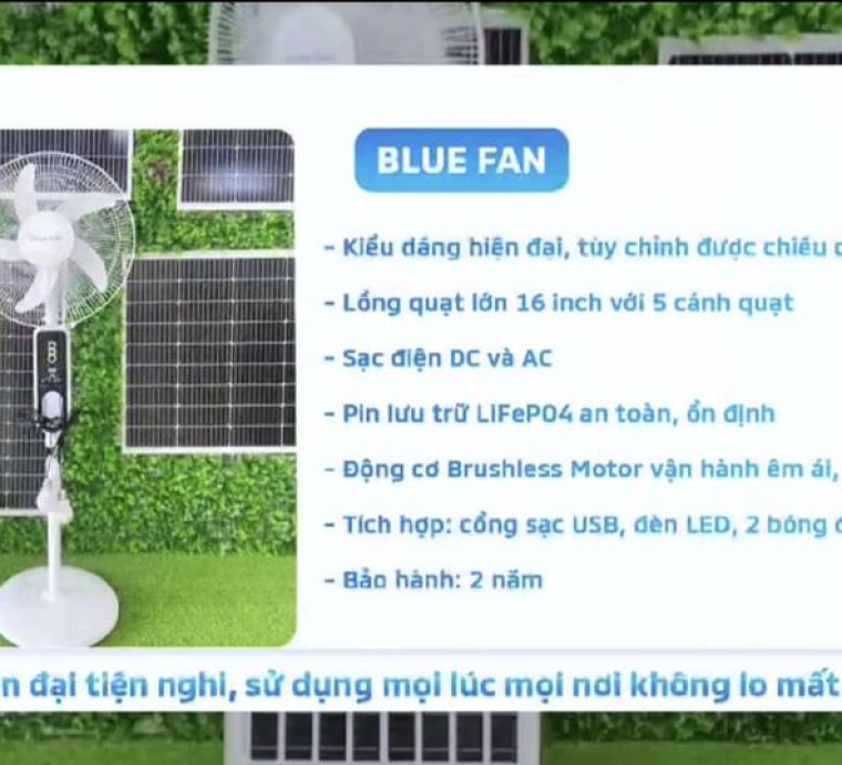 QUẠT NĂNG LƯỢNG MẶT TRỜI ĐA NĂNG