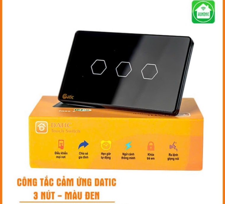 CÔNG TẮC CẢM ỨNG 3 NÚT, KẾT NỐI WIFI, CẢM ỨNG, BẬT TẮT ĐÈN TỪ XA QUA MẠNG