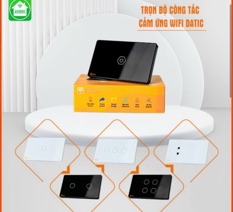 CÔNG TẮC CẢM ỨNG 3 NÚT, KẾT NỐI WIFI, CẢM ỨNG, BẬT TẮT ĐÈN TỪ XA QUA MẠNG