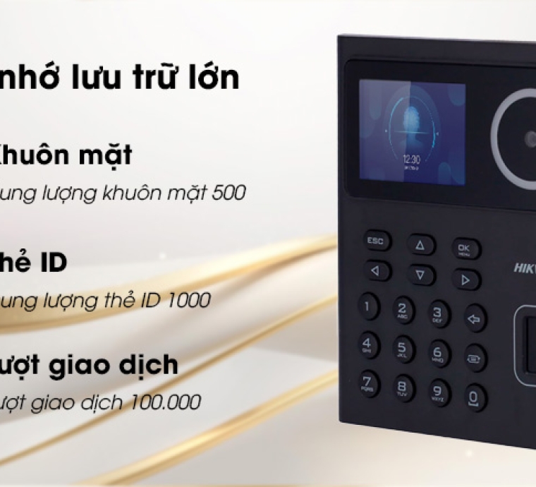 Máy chấm công nhận diện khuôn mặt và Thẻ Hikvision DS-K1T320MX